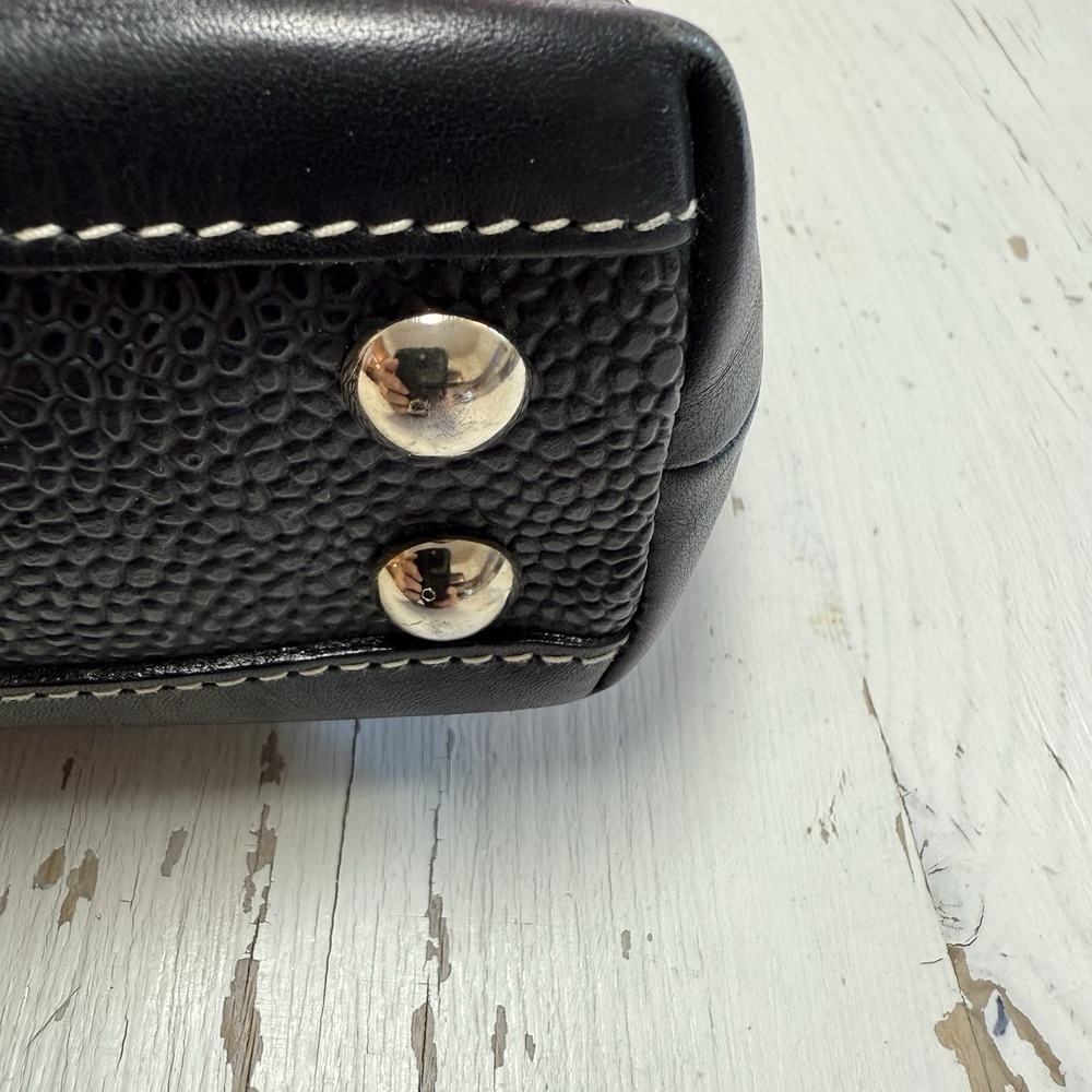 Vintage Mulberry Handbag Black Scotch Grain Leather Micro Bag & Coin Purse $1250 - Picture 5 of 15